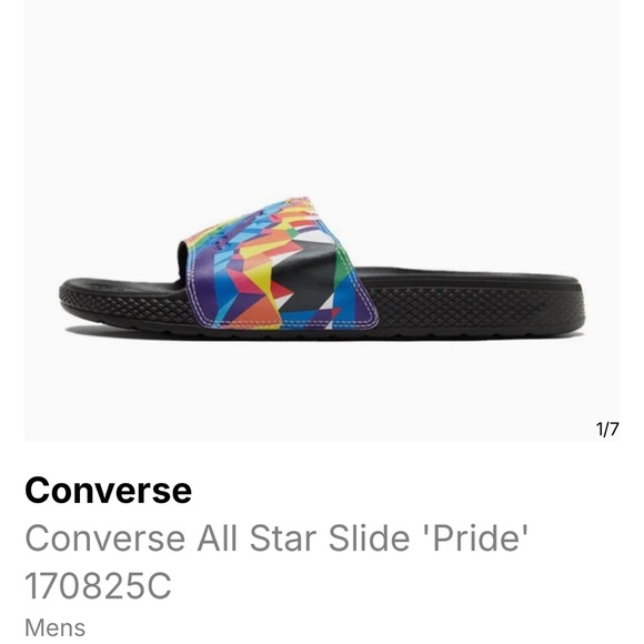 Converse All Star Rainbow Pride Slides - Picture 4 of 13